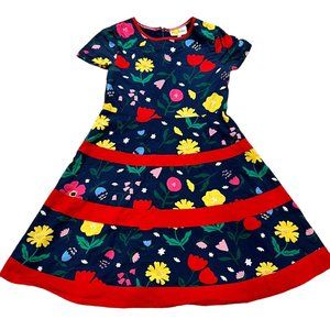 Mini Boden Girls Skater Dress Multi Flower Print 11/12
